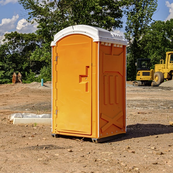 can i customize the exterior of the porta potties with my event logo or branding in Fontenelle